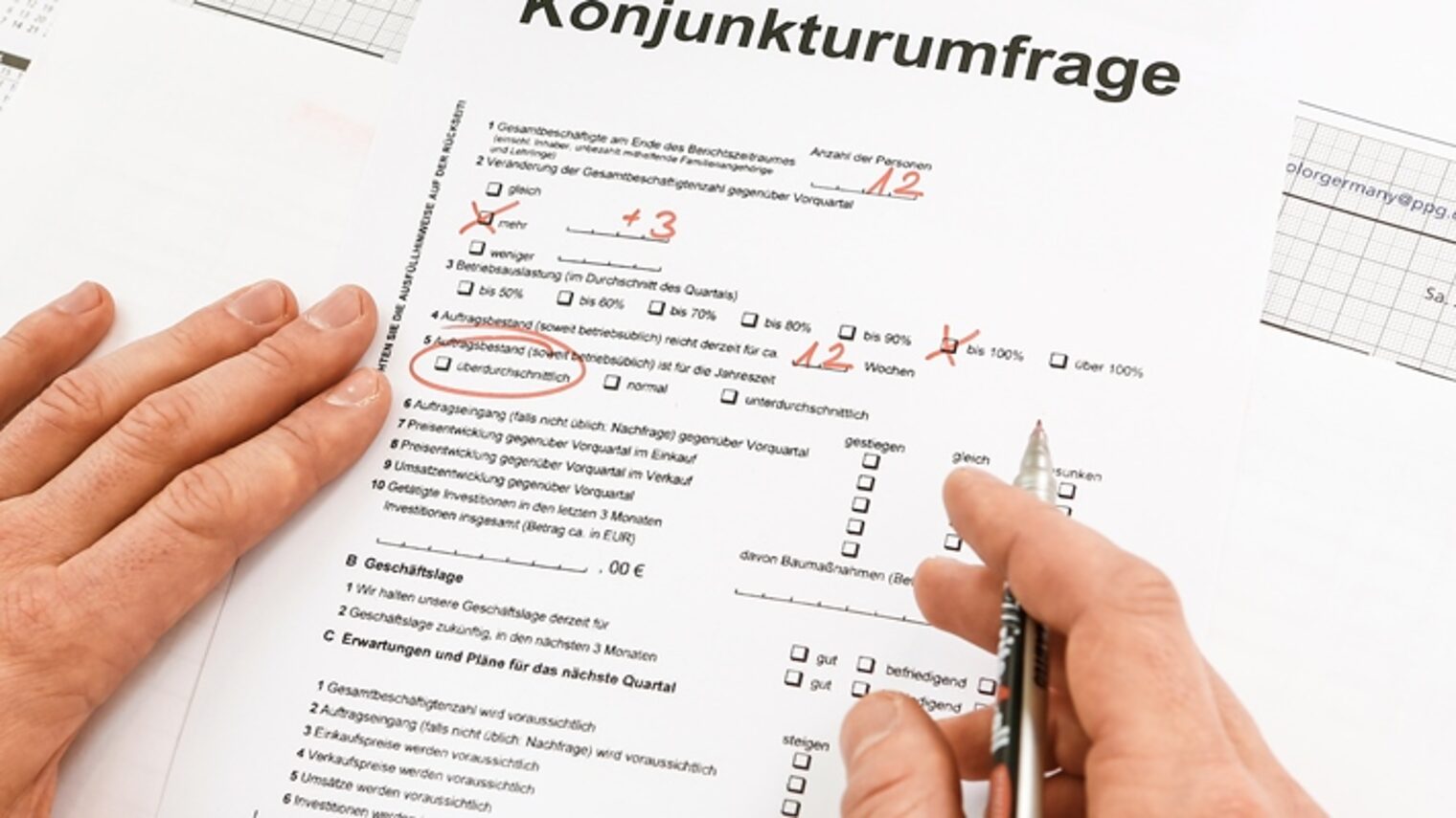 Konjunktur Umfrage Fragebogen