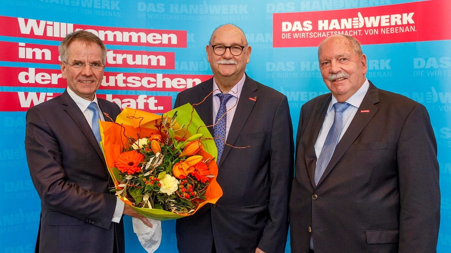 (v. l.): Kammerpräsident Andreas Ehlert, AN-Vizepräsident Bernd Münzenhofer und AG-Vizepräsident Gerd Peters