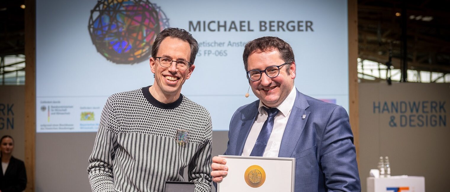 Bayerischer Staatspreis für besondere Leistungen im Handwerk Michael Berger (li.) und Tobias Gotthardt (re.)