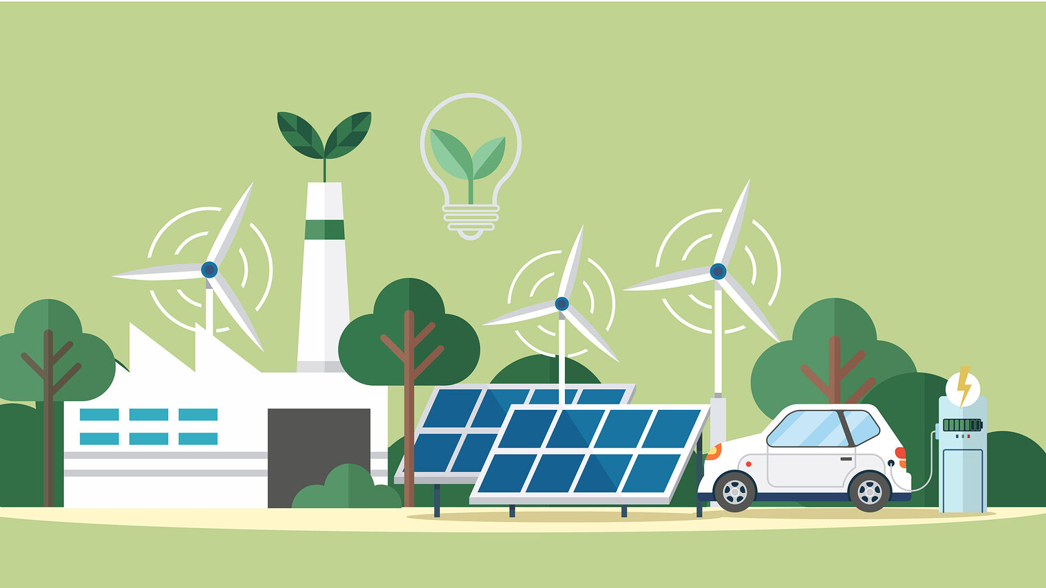 Sonnenkollektor und Batterien mit Sonne. Aufladen von Elektroautos über ein netzunabhängiges System mit erneuerbarem, intelligentem Strom