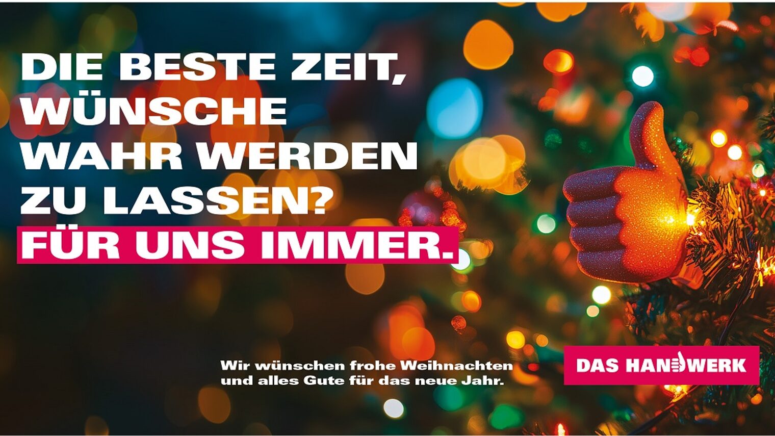 Weihnachtskarte mit Motiv Tannenbaum im Hintergrund.