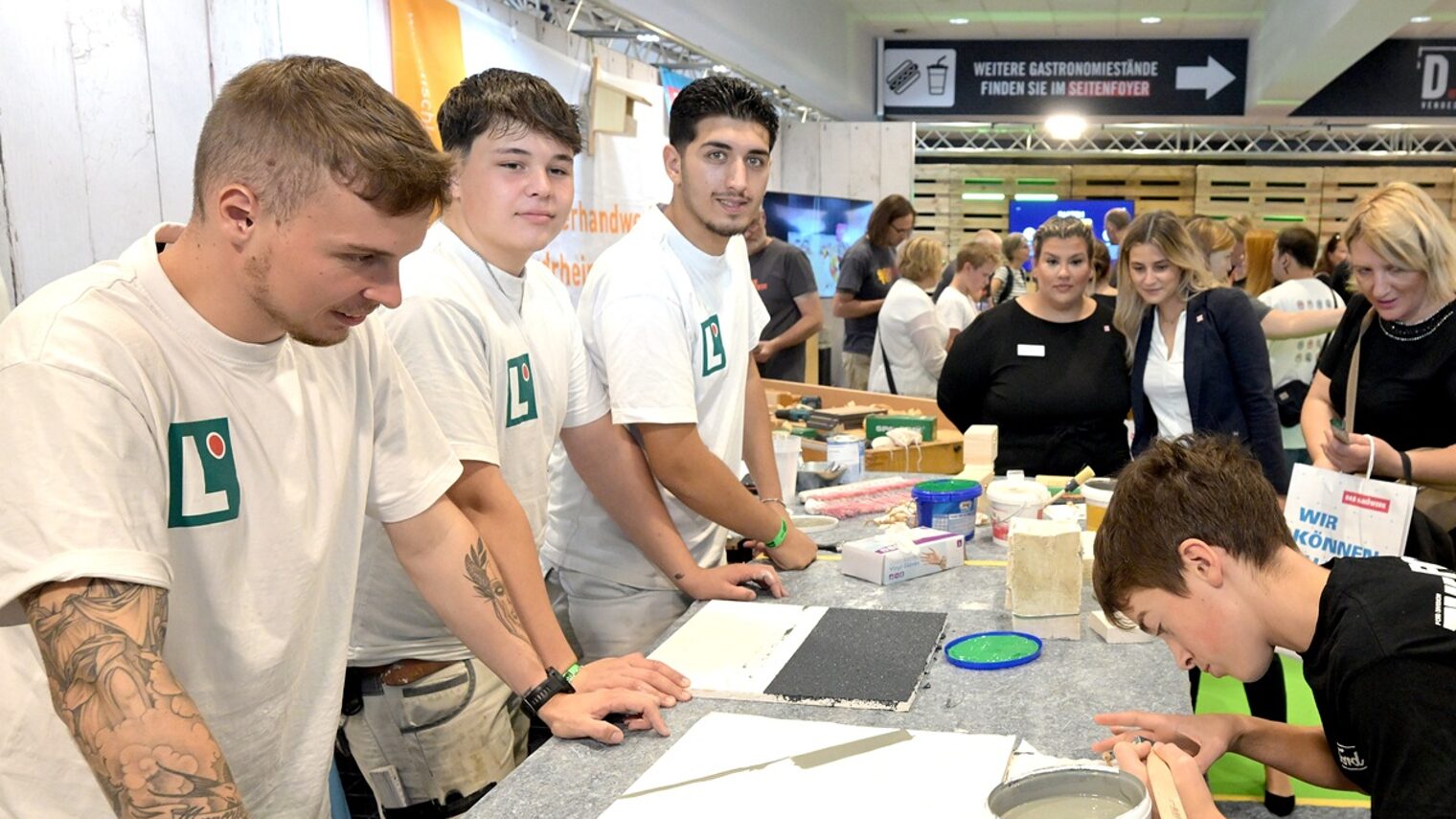 Der Gemeinschaftsstand der Stuckateure mit der Maler-Innung