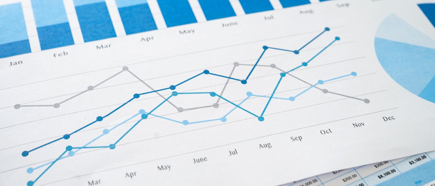 Grafik oder Diagramm von Geschäfts- oder Finanzdaten